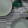 Hermia MOD24Y2730P03 Vajilla de Porcelana 24 Piezas Verde